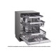 LG DB476TXS teljesen beépíthető mosogatógép, 14 teríték, inverter motor, Wifi, automatikus ajtónyitás, 3 kosár, 59.8x55.4x81.5 cm, inox