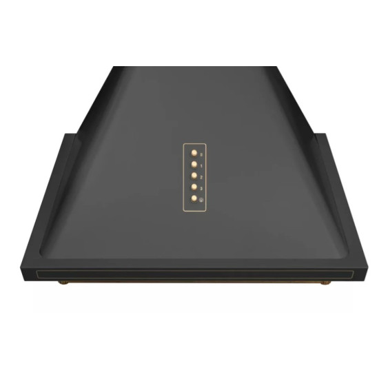 Amica OKC6212RA beépíthető kürtös konyhai elszívó, 60x50x104 cm, antracit szín 