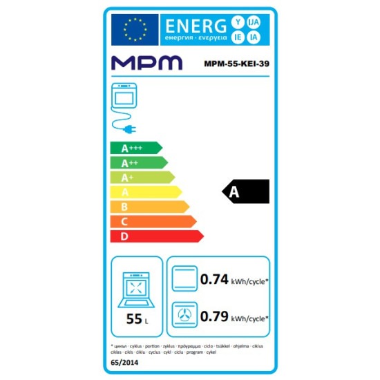 MPM MPM-55-KEI-39 indukciós tűzhely, fekete, 50x60x85cm