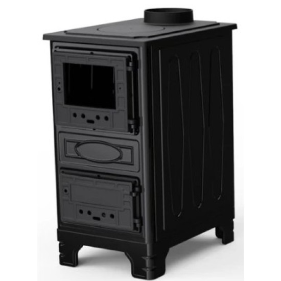 Hunor 304 Mini kandalló 9,5 kW, fekete szín 