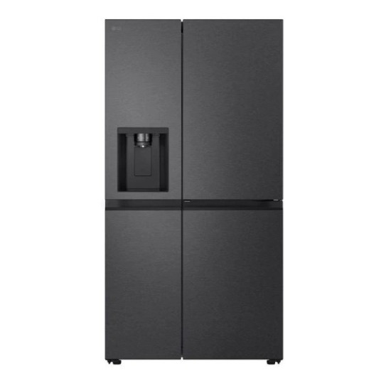 LG GSJC41EPPE side by side hűtőszekrény, 420/221L, Smart Inverter Kompresszor, 91.3x73.5x179 cm, essence matt fekete szín