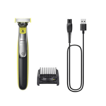 Philips QP2734/23 OneBlade 360 rezgőkéses borotva, száraz és nedves használat, limezöld/grafitszürke szín 
