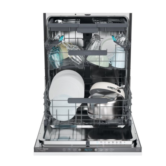 Candy CI 6C4F1PA  teljesen beépíthető mosogatógép, 16 teríték, 3 kosár, inverter motor, Wifi, automatikus ajtónyitás, 59.7x55.5x81.8 cm