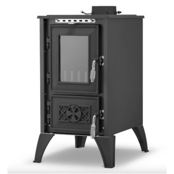 Hunor 806 Iglo kályha, szürke, 10.6kW, Öntöttvas tűztér