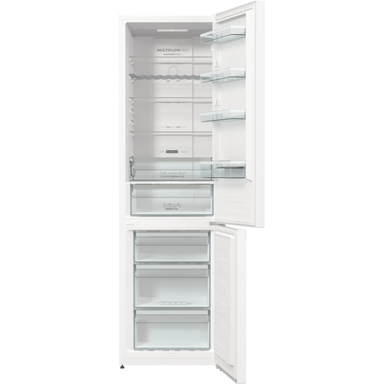 Gorenje NRK620DA2W4 No Frost Plus alulfagyasztós kombinált hűtőszekrény, inverter kompresszor, 235/96L, 60x59.2x200 cm