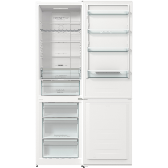 Gorenje NRK620DA2W4 No Frost Plus alulfagyasztós kombinált hűtőszekrény, inverter kompresszor, 235/96L, 60x59.2x200 cm