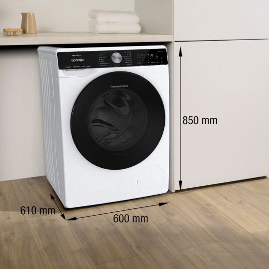 Gorenje WNS14A4TWIFI elöltöltős mosógép, Wifi, gőz, 10 kg, inverter motor, 60x61x85 cm