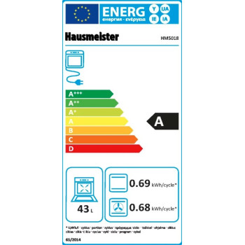 Hausmeister HM5018 kombinált tűzhely, 43L, fém dísztető, 49.8x61x86 cm
