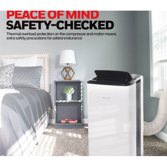 Honeywell HF09CESWK mobil klíma, 2.6kW, hűtés,párátlanítás, ventillálás, fehér szín 