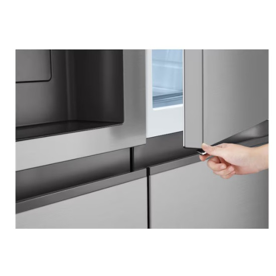 LG GSJC41PYPE side by side hűtőszekrény, 420/221L, Smart Inverter Kompresszor, 91.3x73.5x179 cm, hamvas matt ezüst szín 