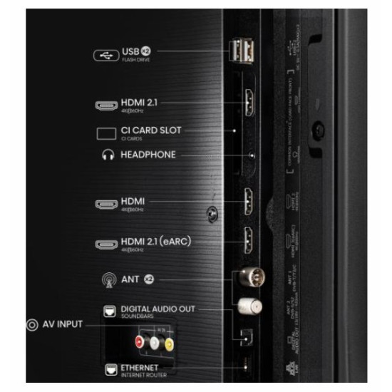 Hisense 58A6Q 4K UHD Smart LED TV, 58", 147.32 cm