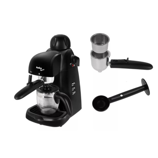 Amica CD 1012 presszó kávéfőző, 800W, 2-4 személyes, fekete szín 