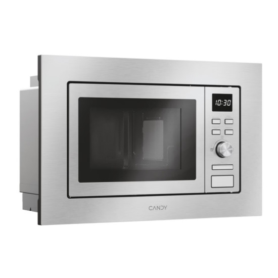 Candy CA38FMW8NG beépíthető mikrohullámú sütő, 17L, 1000W, 59.5x32x38.2 cm, ezüst szín
