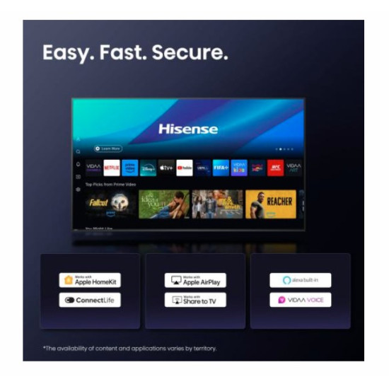 Hisense 85E7QPRO 4K UHD Smart Gamer QLED TV, 85", 215.9 cm 