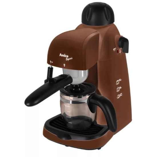 Amica CD 1013 presszó kávéfőző, 800W, 2-4 személyes, barna szín 