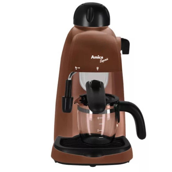 Amica CD 1013 presszó kávéfőző, 800W, 2-4 személyes, barna szín 