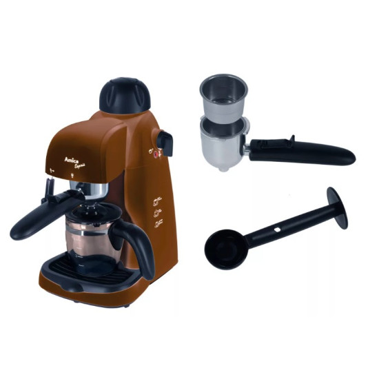 Amica CD 1013 presszó kávéfőző, 800W, 2-4 személyes, barna szín 