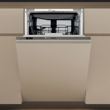Whirlpool WH6IB10BS7LA0 teljesen beépíthető mosogatógép, 10 teríték, automatikus ajtónyitás, 44.8x55.5x82 cm