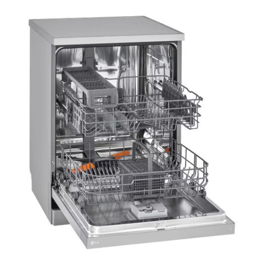 LG DF142FV mosogatógép, 14 teríték, inverter motor, 60x60x85 cm, prime ezüst szín 