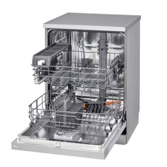 LG DF142FV mosogatógép, 14 teríték, inverter motor, 60x60x85 cm, prime ezüst szín 