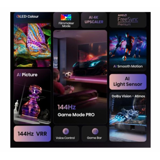 Hisense 55E7Q PRO 4K UHD Smart QLED TV, 55", 139.7 cm 