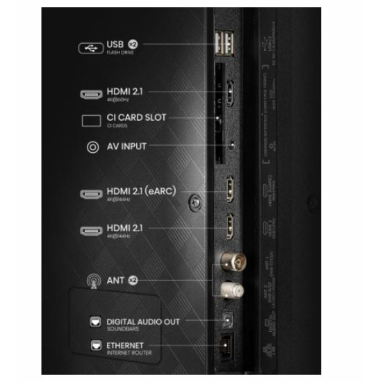 Hisense 55E7Q PRO 4K UHD Smart QLED TV, 55", 139.7 cm 