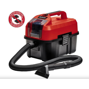 Einhell TE-VC 18/10 LI-SOLO akkus száraz és nedves porszívó, akkumulátor és töltő nélkül, piros/fekete szín 