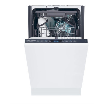 Candy CI1C7SB1FA1 teljesen beépíthető mosogatógép, 11 teríték, inverter motor, 3 kosár, Wifi, automatikus ajtónyitás, 44.8x55.9x81.6 cm