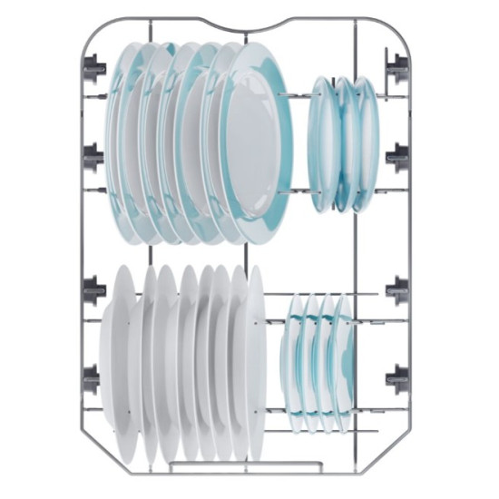 Candy CI1C7SB1FA1 teljesen beépíthető mosogatógép, 11 teríték, inverter motor, 3 kosár, Wifi, automatikus ajtónyitás, 44.8x55.9x81.6 cm