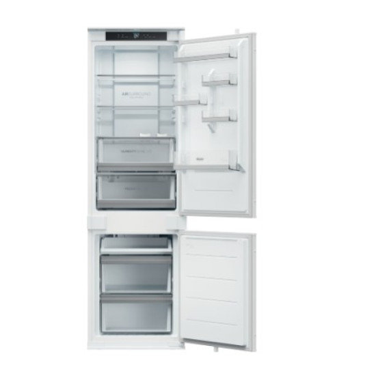Haier EHBQW5518E Total No Frost beépíthető alulfagyasztós kombinált hűtőszekrény, Wifi, 178/73L, 54x55x177.2 cm