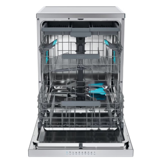 Candy CF 6B4S1PX mosogatógép, 16 teríték, inverter motor, 3 kosár, Wifi, automatikus ajtónyitás, 59.7x59.8x85 cm, inox szín 