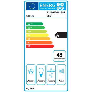 Sirius MO-210 hasáb alakú konyhai elszívó, 40 cm, inox szín  