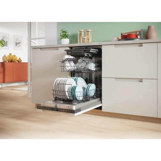 Candy CI1C7SB1FA1 teljesen beépíthető mosogatógép, 11 teríték, inverter motor, 3 kosár, Wifi, automatikus ajtónyitás, 44.8x55.9x81.6 cm