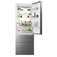 Haier HTW7720ENMP No Frost alulfagyasztós kombinált hűtőszekrény, 343/140L, Wifi, 70x67.5x200.6 cm, szürke szín 
