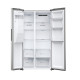 Haier HSR3918EIMP No Frost side by side hűtőszekrény, 337/178L, Dual Inverter Kompresszor, 90.8x65.9x177.5 cm, platina inox szín 
