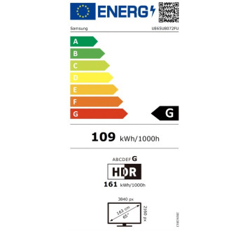 Samsung UE65U8072FUXXH 4K CRYSTAL UHD Smart LED TV, 65", 165.1 cm