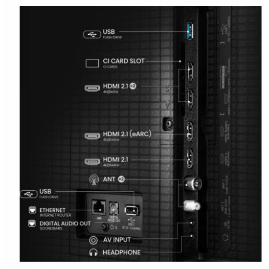 Hisense 75U7Q 4K UHD ULED MiniLED Smart AI TV, 75", 190.5 cm