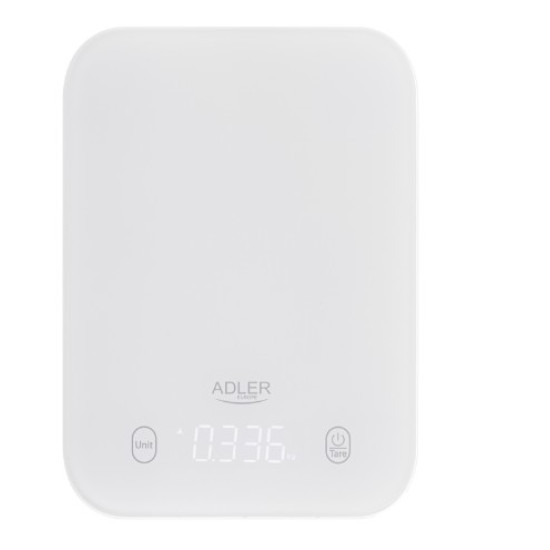 Adler AD3181W digitális konyhai mérleg, 10kg-os méréshatárral, fehér szín 