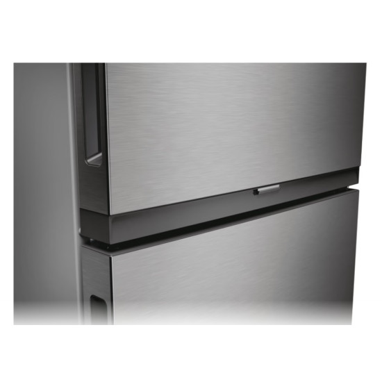 Candy CNCQ2T518EX No Frost alulfagyasztós kombinált hűtőszekrény, 197/82L, Wifi, 54.5x60.2x182.5 cm, inox szín 