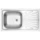 Deante ZMU 0110 1 medencés mosogató csepegtetővel, 43.5x15x76 cm, 5907650845720, szatén szín