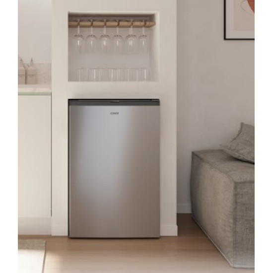Candy CNOQ2S58EX egyajtós hűtőszekrény fagyasztóval, 100/14L, 54.5x56.2x85 cm, inox szín 