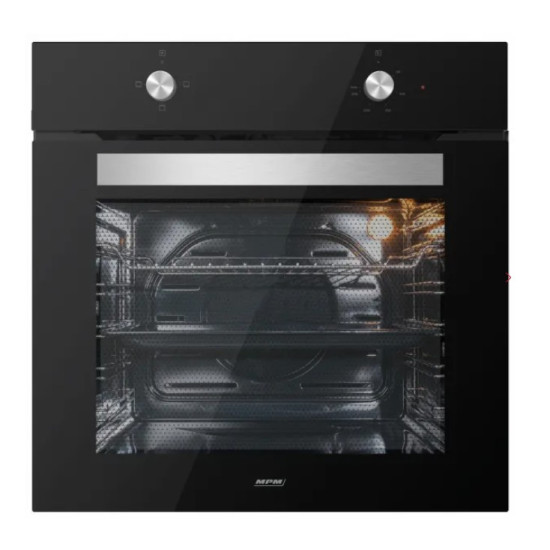 MPM MPM-63-BOS-10B beépíthető sütő, 77L, 59.5x54.7x59.5 cm, fekete szín 