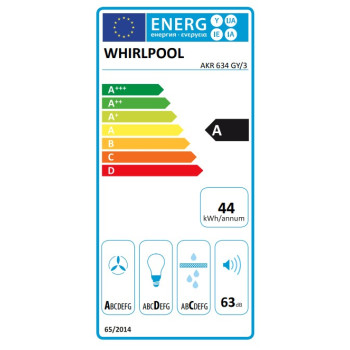 Whirlpool AKR 634 GY/3 beépíthető kihúzható konyhai elszívó, 59.8x30.2x39.6 cm, szürke szín 