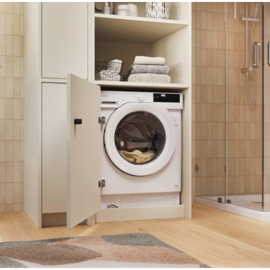 Candy BC449M4D8J-S beépíthető elöltöltős mosógép, 9 kg, Wifi, inverter motor, 60x52.5x82 cm
