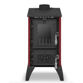 Hunor 806 Iglo kályha, bordó, 10.6kW, Öntöttvas tűztér