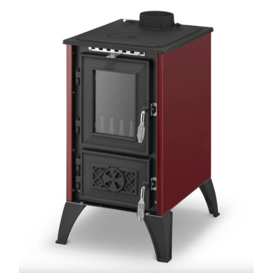 Hunor 806 Iglo kályha, bordó, 10.6kW, Öntöttvas tűztér