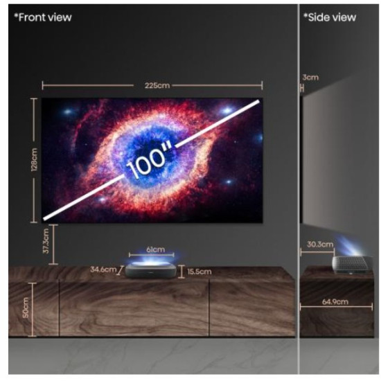 Hisense 100L9HD 4K UHD SMART LÉZER TV, 100", 254 cm