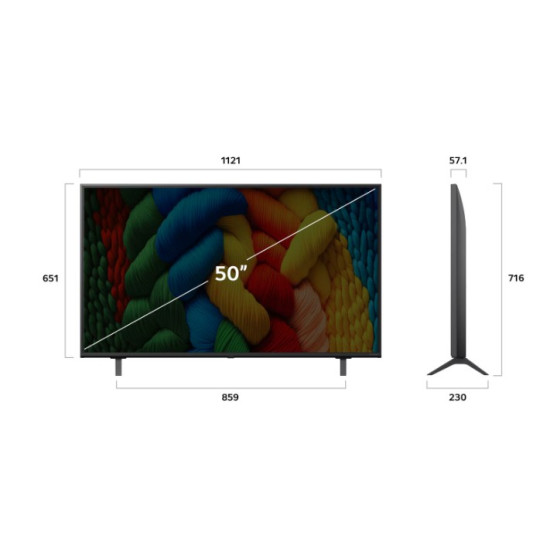 LG 50NANO80A3B NanoCell AI 4K UHD Smart LED TV, 50, 127 cm 