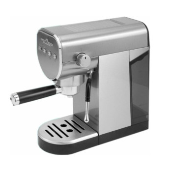 Proficook PC-ES/KA 1265 presszó kávéfőző 2az1 ben kompatibilis Nespresso kávékapszulával, tejhabosító funkció, 1360W, inox szín 