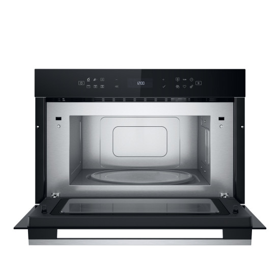 Whirlpool WMD7O4TX beépíthető mikrohullámú sütő, 31L, 800W, Crisp funkció, 59.5x46.8x38.5 cm, inox szín 
